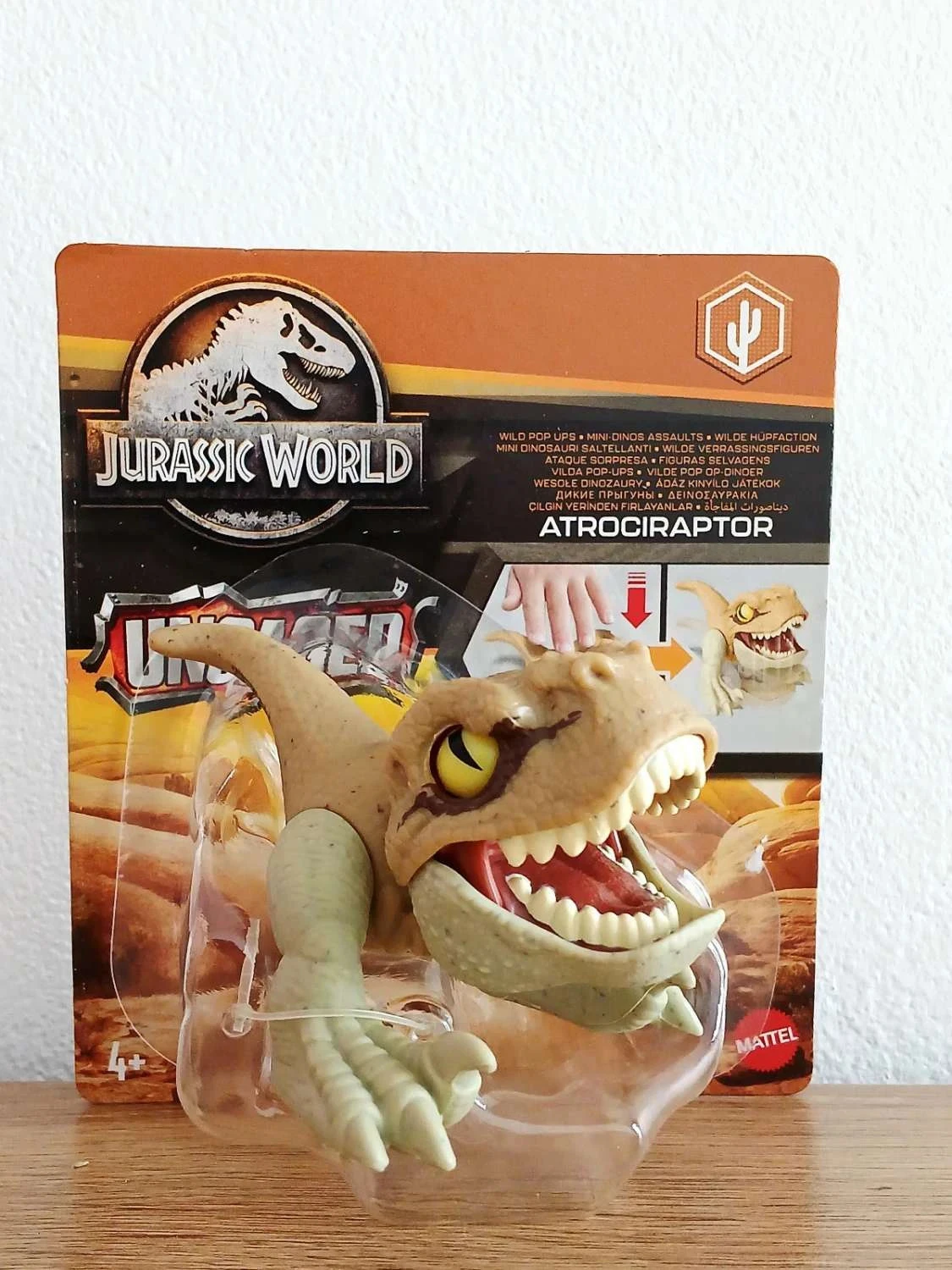 Figurine Mattel Jurrasic World Wild Pop Ups Uncaged Arociraptor